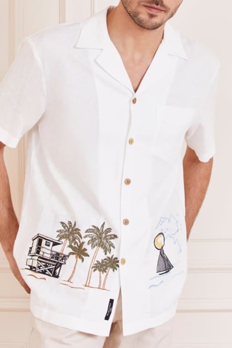 BILLY BOWLING SHIRT SALT CASUAL WHITE 6