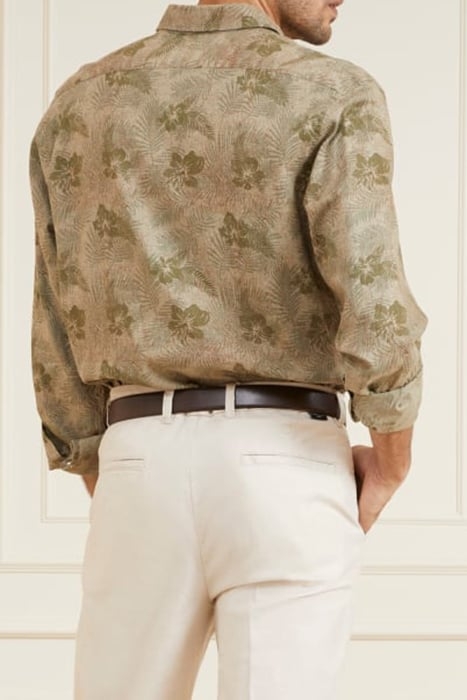 JOE COLLAR NOTCHE SAND HIBISCUS CASUAL SHIRT PRINT 2