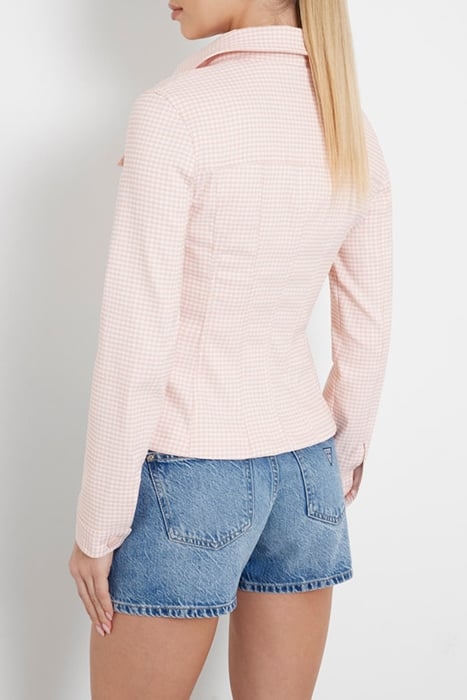 LS LILIA VICHY TRACKER JACKET PINK AND WHITE VICHY 2