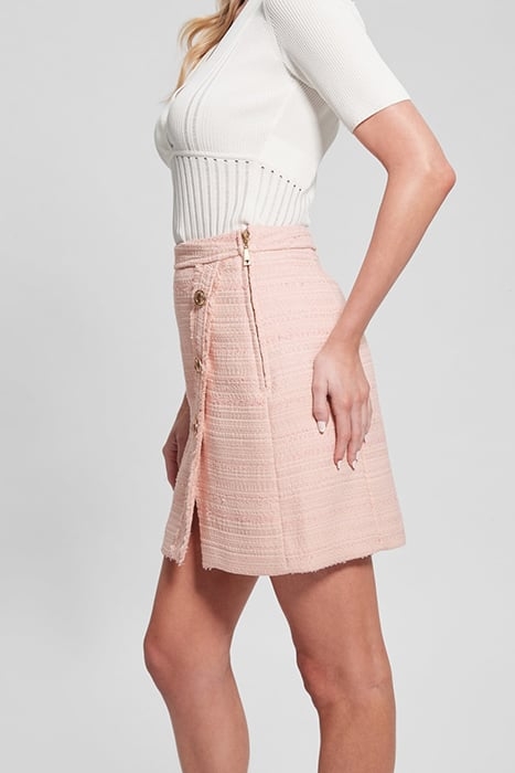 TOSCA TWEED SKIRT PINK BOUCLE COMBO 6