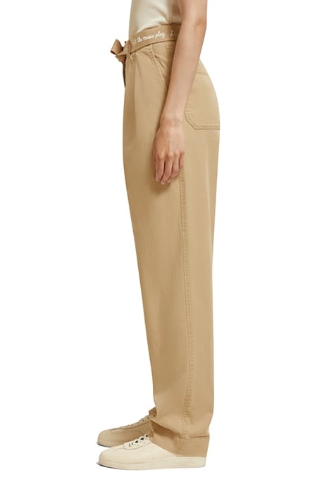 FAYE - HIGH RISE RELAXED TAPERED LEG PAPER BAG UTILITY PANTS 6