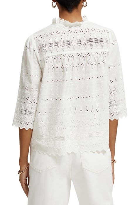 BRODERIE ANGLAISE TOP OFF WHITE 2
