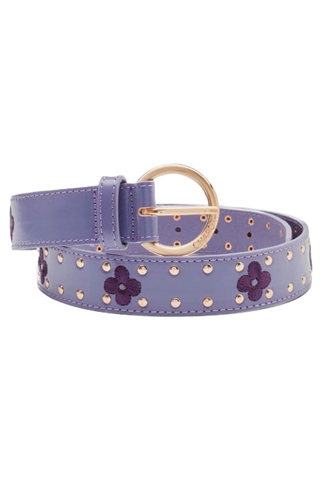 FLOWER STUDDED BELT POPPY PURPLE 1