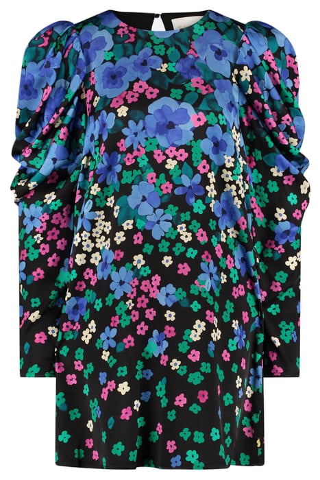 MARLOES DRESS BLACK/FEELING GREEN 3