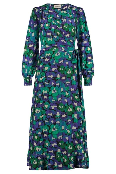 NATALIA DRESS GREEN ENVY/POPPY PUR 3