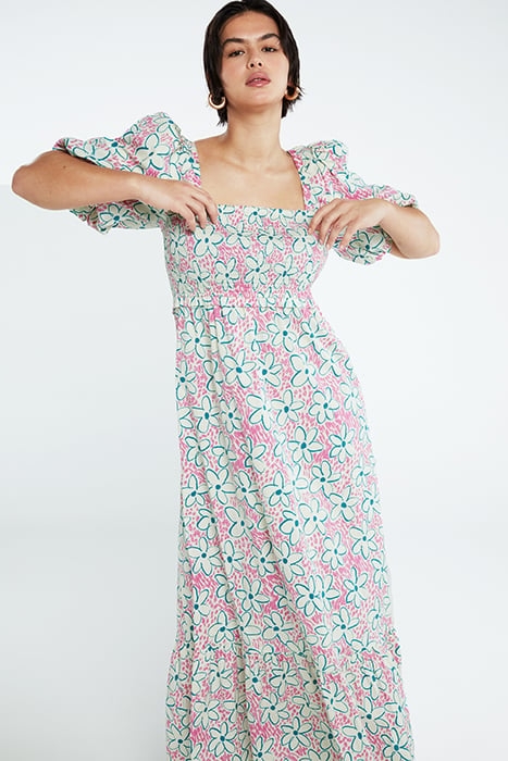 CARLA DRESS CREAM WHITE/BUBBLE G 4