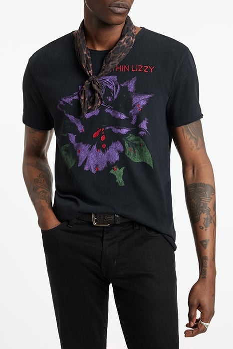 SS RAW EDGE TEE - THIN LI BLACK 1