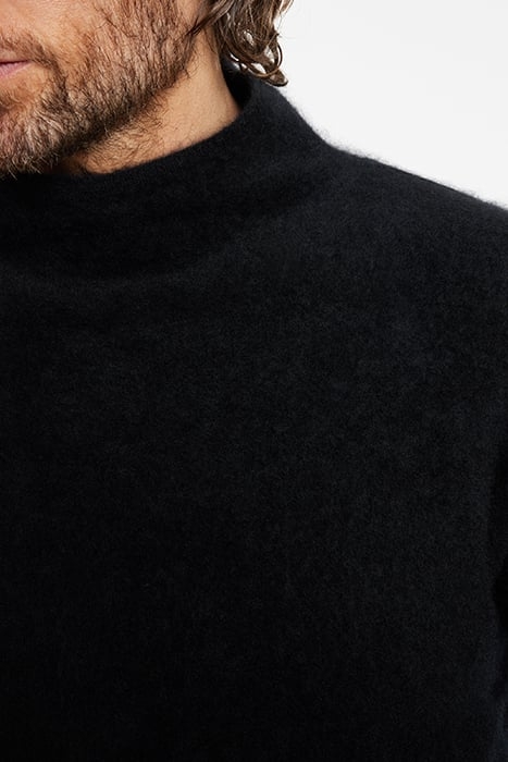 SOLANO EASY FIT LS MOCK NECK BLACK 3