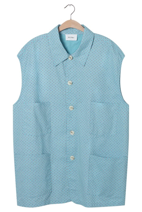 SLEEVELESS JACKET WITH SHIRT COLLAR PRINTED BERTHE 4