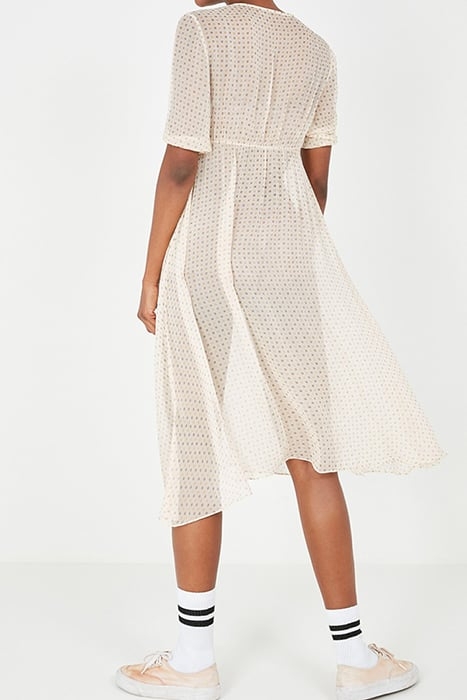 A-LINE V-NECK PRINTED MIDI DRESS AFRICA 2