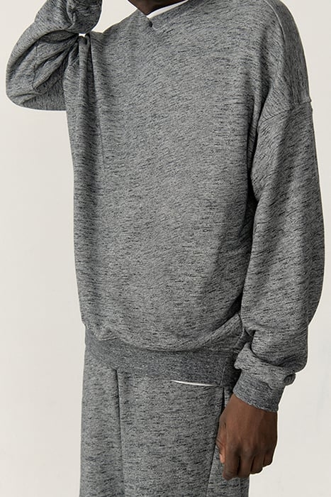 ROUND COLLAR SWEATSHIRT ANTHRACITE CHINE 3