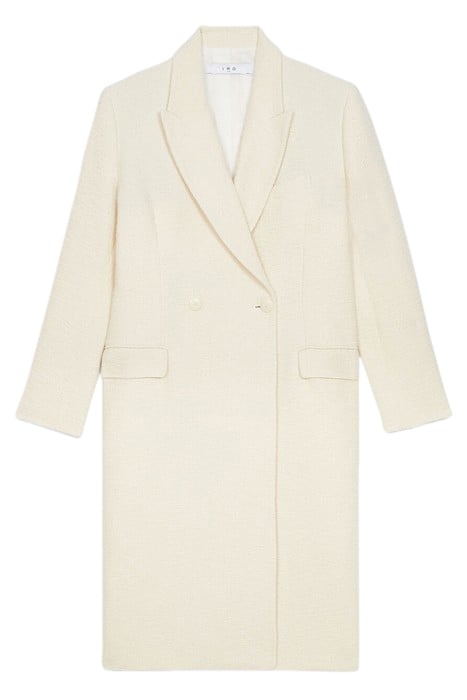REMYA DOUBLE BREASTED COAT IN ECRU 3