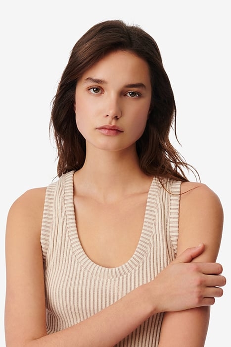 GALATEA DRESS IN TAUPE/ECRU 5