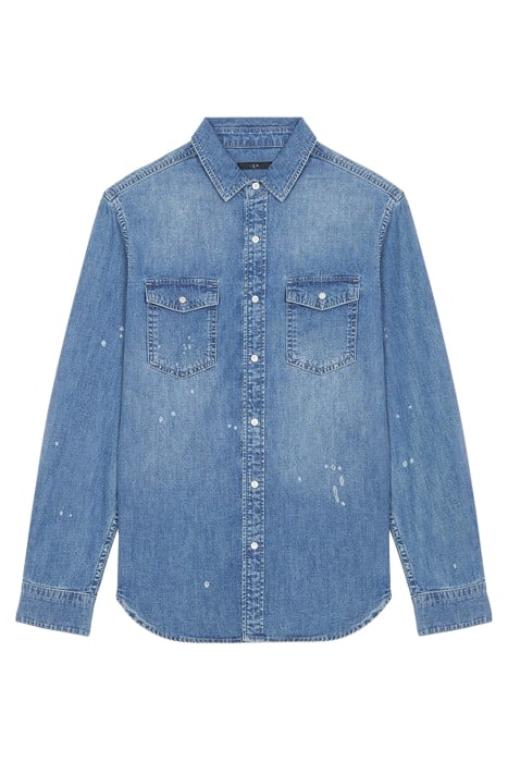KIRO DENIM JACKET IN MID BLUE USED 4