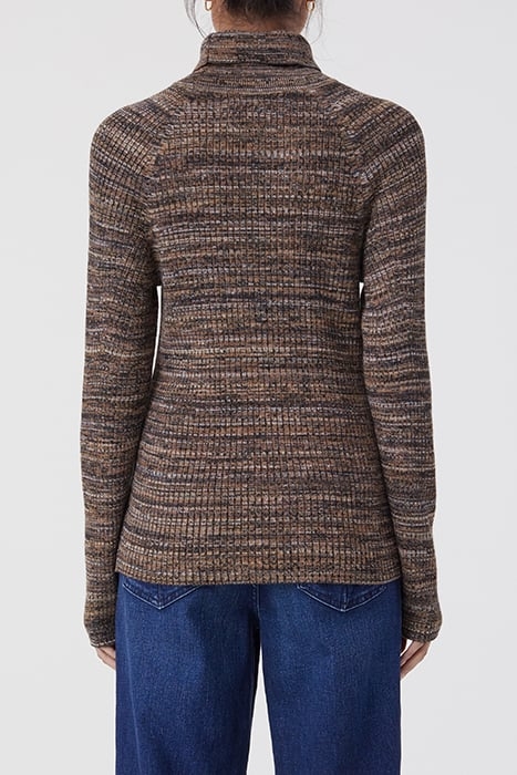RIB TURTLENECK KNITS BLUE HEATHER 2