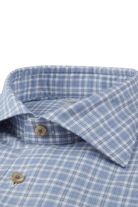 SLIMLINE/90, RC CUFF LIGHT BLUE CHECK 2