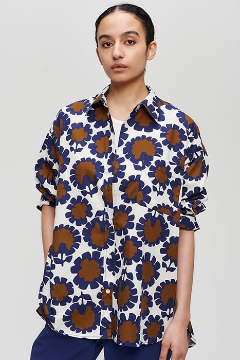 COTTON PRINTED SHIRT JAPAN BLUE 1