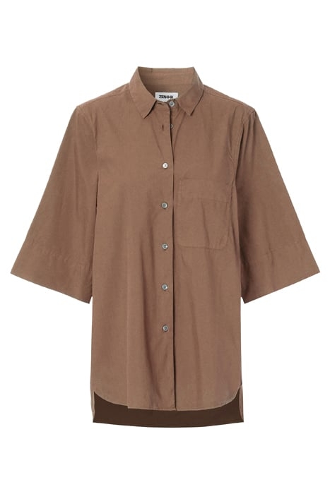 ORGANIC COTTON SHORT SLV SHIRT TAN 4