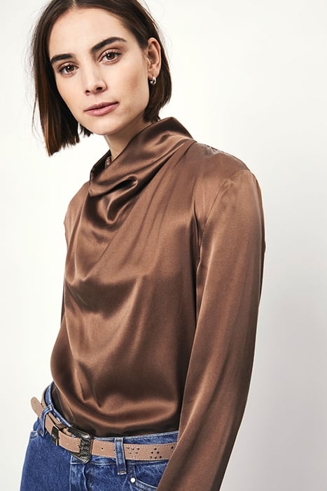 IPSUM SILK DRAPEY TOP PURE TAUPE 4