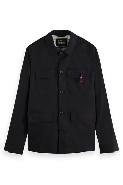 LIGHTWEIGHT POPLIN ARMY JACKET BLACK 4