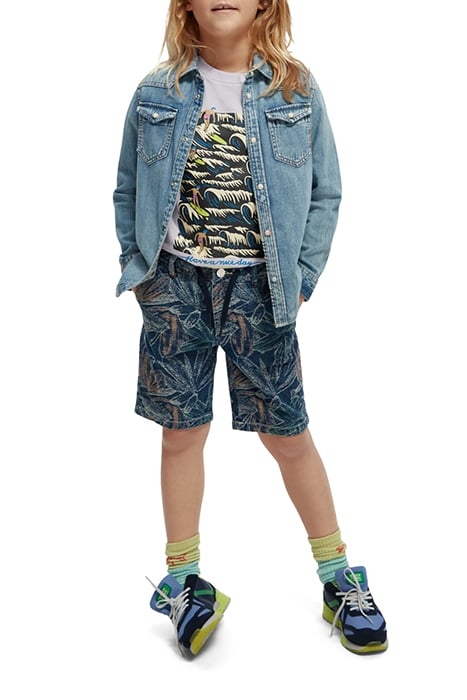 BOYS REWORKED AND CUSTOMIZED DENIM WESTERN SHIRT INDIGO 3