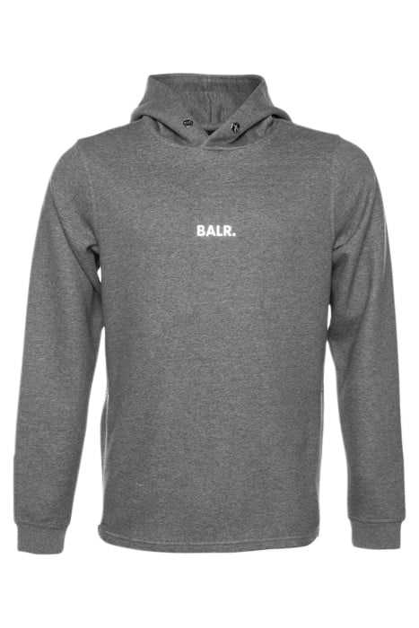BALR. Q-SERIES STRAIGHT CLASSIC HOODIE DK GREY HEATHER 1