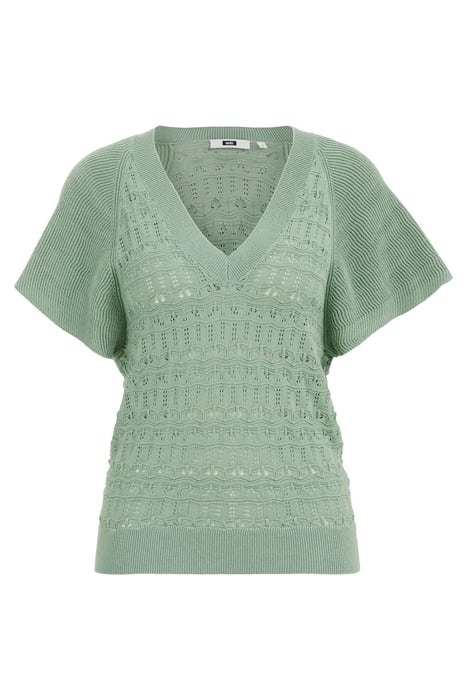 KNITTED PULLOVER GREYISH GREEN 3
