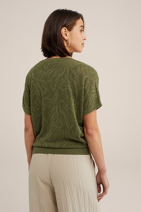 KNITTED PULLOVER ARMY GREEN 2