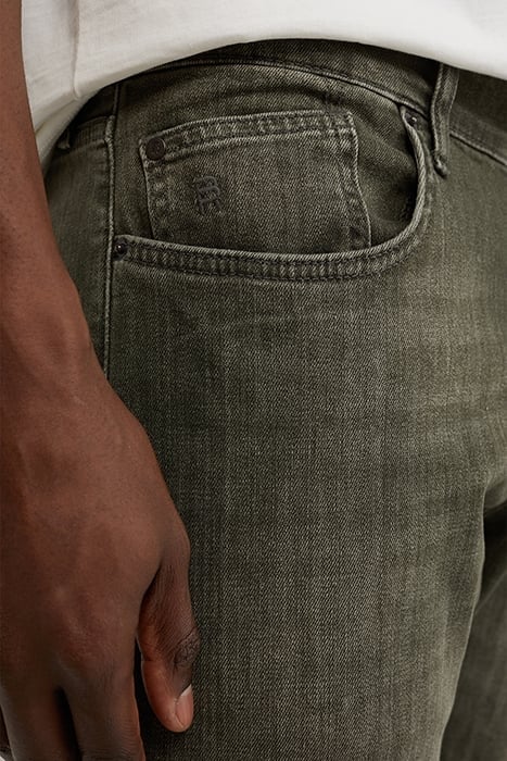 5-POCKET MID WAIST DARK GREEN 5