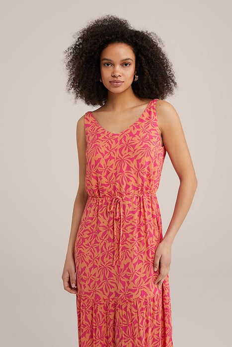 DRESS MAXI LENGTH BRIGHT PINK 4