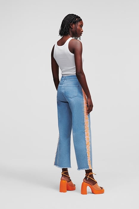 DENIM BOUCLE PANTS BLUE 2