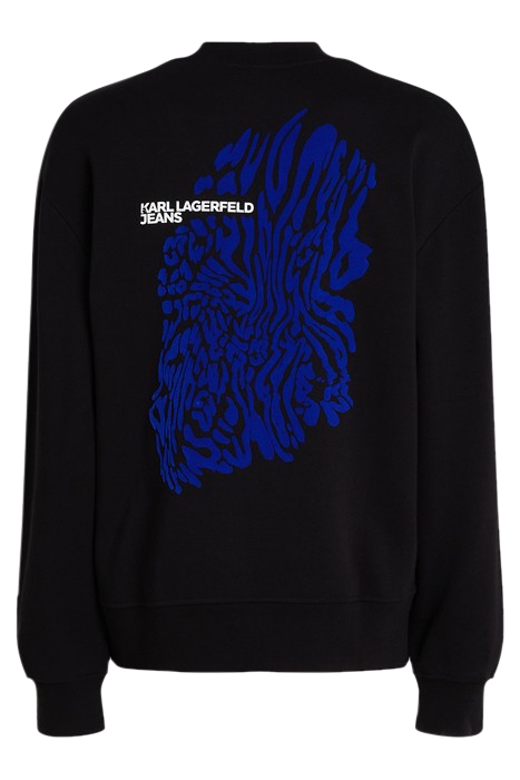 KLJ RELAXED ANIMAL PRINT SWEAT BLACK 2