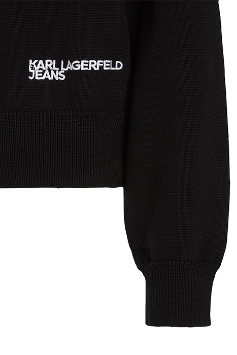 KLJ CONTRAST RIBBED SWEATER BLACK 3