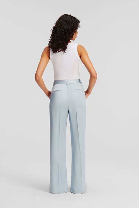 FLUID SATIN TAILORED PANTS CASHMERE BLUE 2