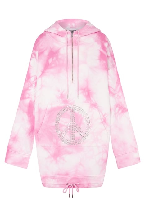 OVERSIZED TIE DYE FLEECE DRESS PINK 3