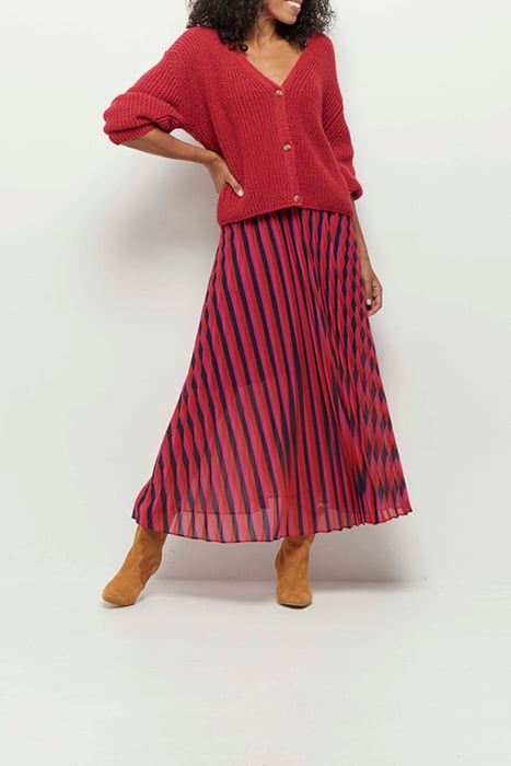 THOM - REVERSIBLE FUCHSIA KNITTED CARDIGAN 3