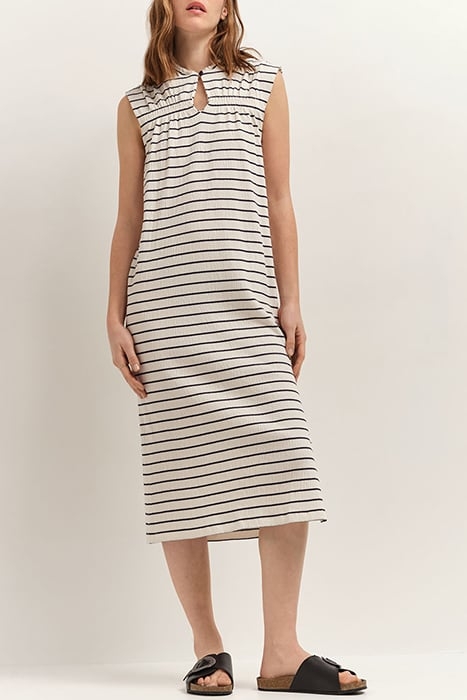 ROMY - OFF WHITE NAVY STRIPED SAILOR DRESS 1