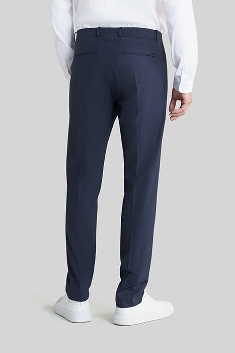 NAVY MINI-CHECK TRAVEL SUIT SUIT TROUSERS 2