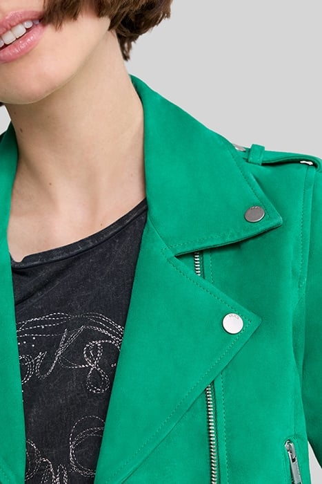 MINT SUEDE BIKER-STYLE JACKET 4