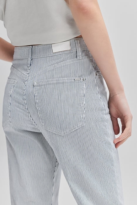 OFF-WHITE RECYCLED SLOUCHY JEANS WITH THIN STRIPES 6