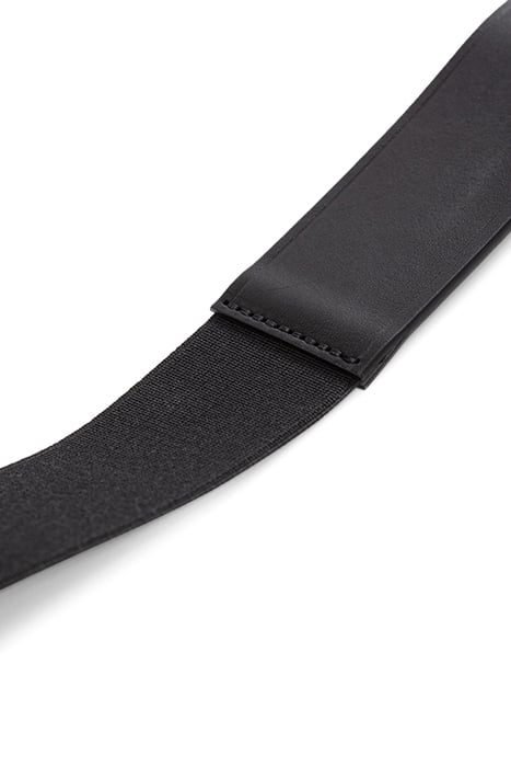 BLACK LEATHER DRESS BELT, ENGRAVED METAL BUCKLE 4