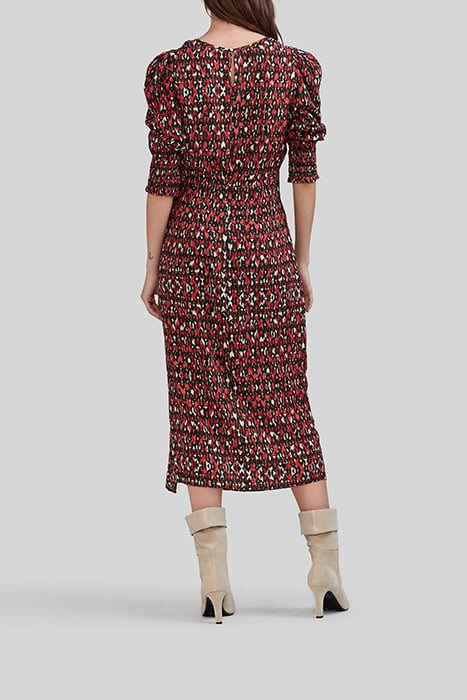 BLACK IKAT PRINT MIDI DRESS 2