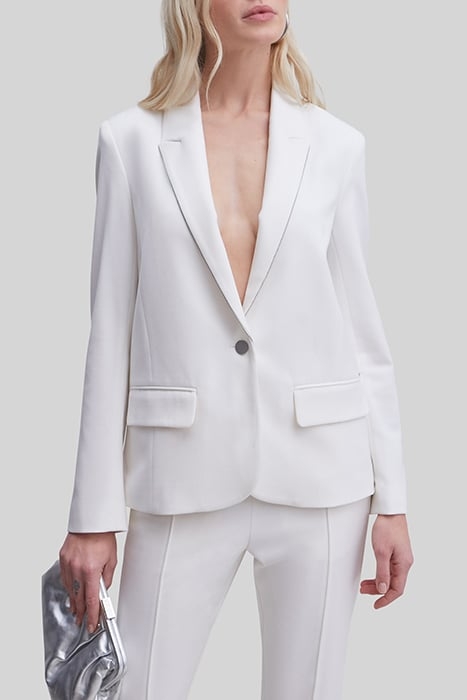 WHITE SUIT JACKET WITH MICROBEADING 1