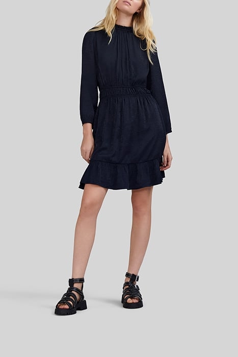 NAVY UPCYCLED ELASTICATED WAIST DRESS 3