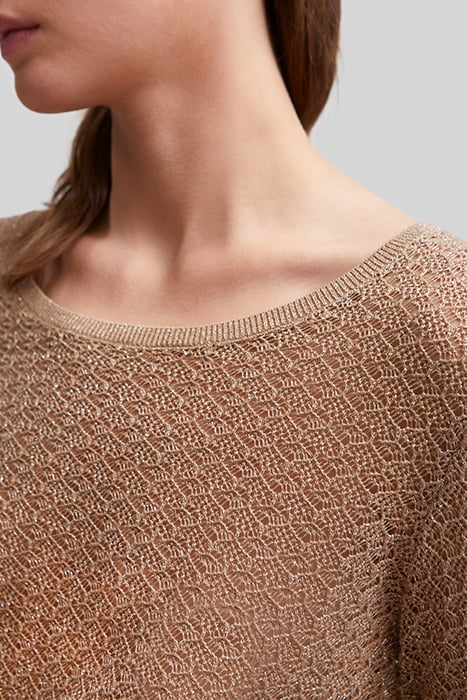 SESAME LUREX DECORATIVE OPENWORK KNIT SWEATER 6