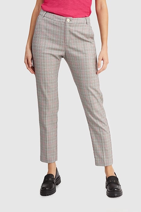 BEIGE CHECK SUIT TROUSERS 1