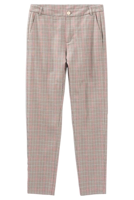 BEIGE CHECK SUIT TROUSERS 4