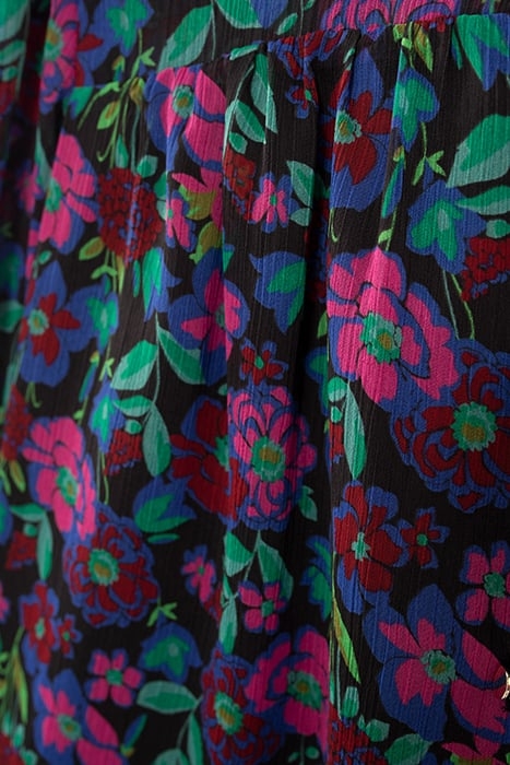 RASPBERRY BLOUSE WITH COLOURED FLORAL PRINT 7