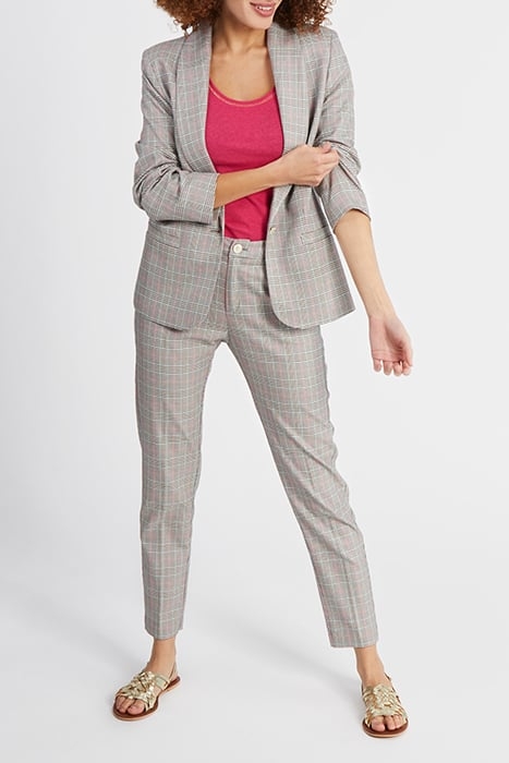 BEIGE CHECK SUIT JACKET 1
