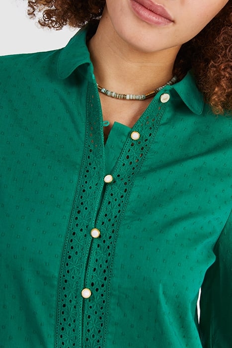 MEADOW GREEN JACQUARD SHIRT WITH EMBROIDERY 4